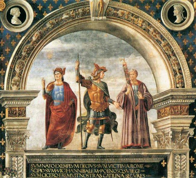 GHIRLANDAIO, Domenico Decoration of the Sala del Gigli Spain oil painting art